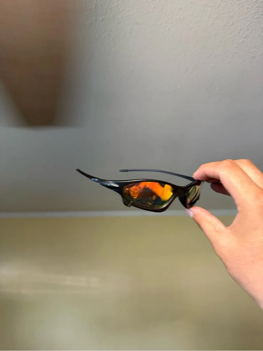 Sport Polarized Sunglass Frames with Orange Mirrored Lenses Oakleys